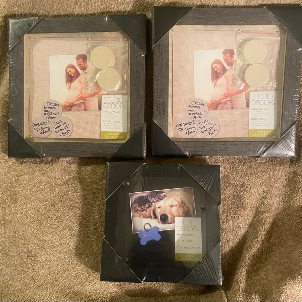 Shadowbox Frame Set – Wedding / Baby / Memory Display (Bundle Deal)